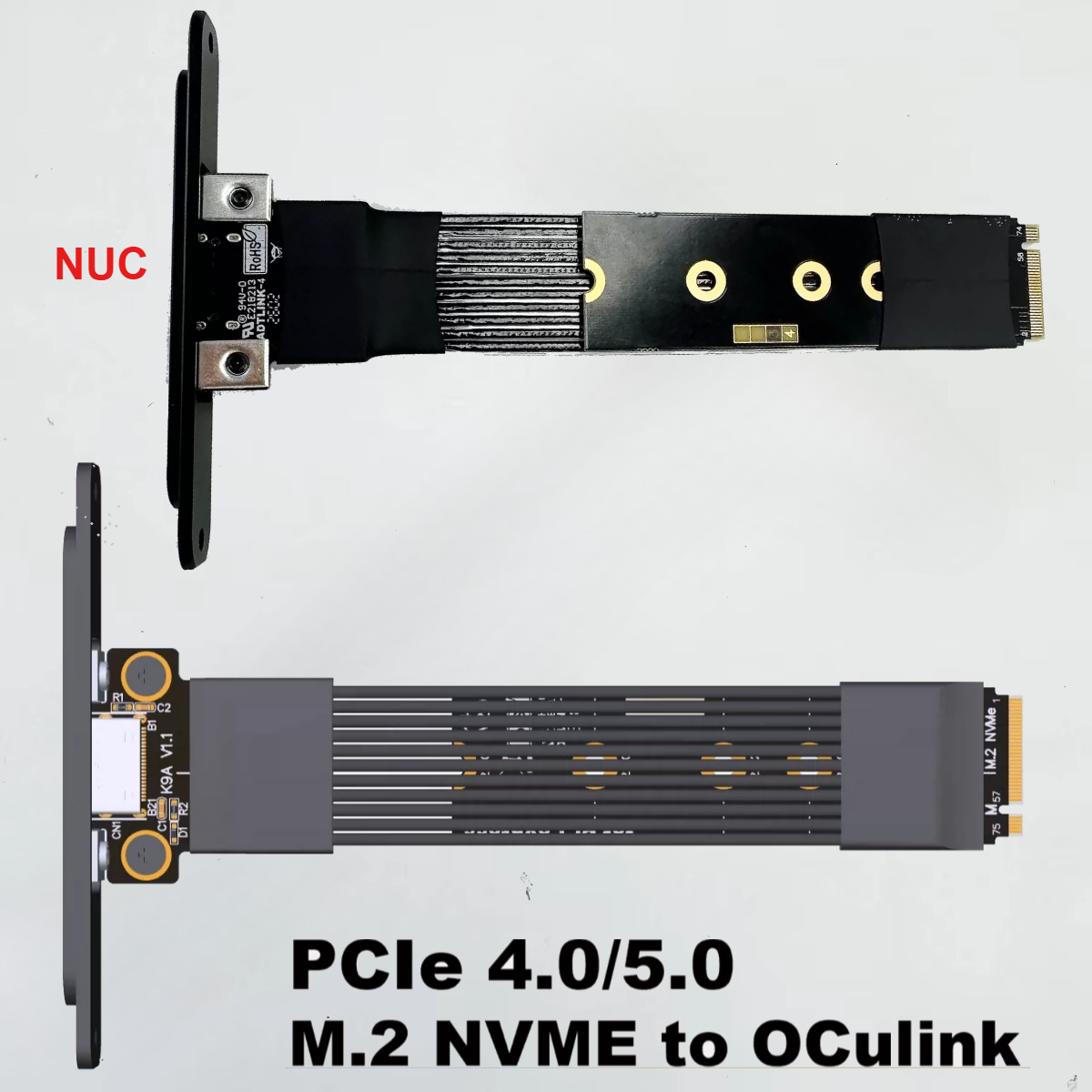 Pcie 5.0 Gpu Riser Cable - K49SQ-BK14 สายเคเบิลชิป GPU OCuLink สำหรับ EGPU