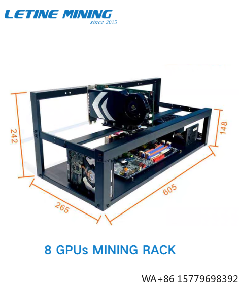 Gpu Mining Rig Frame 8 Gpu - CMP 170HX แร็คสำหรับติดตั้งการ์ดกราฟิกแบบเปิด รองรับการ์ด GPU 8
