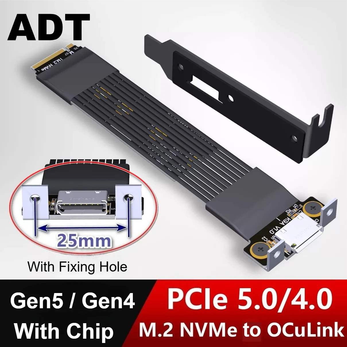 K49SQ-BK14 สายเคเบิลชิป GPU OC - Pcie 5.0 Gpu Riser Cable บทวิจารณ์และราคา