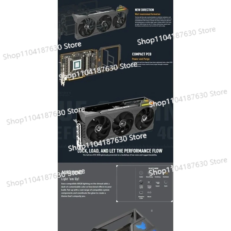 กราฟิกการ์ด 4090 ROG STRIX RTX - Graphics Card 24Gb Gddr6X บทวิจารณ์และราคา