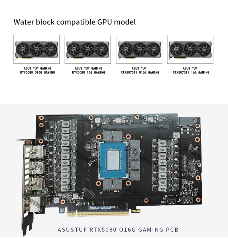 บล็อก GPU สำหรับ ASUS TUF RTX  - Rtx 4090 Water Block บทวิจารณ์และราคา